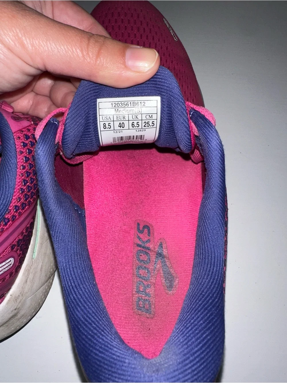 Brooks‎ Ghost 14 Women's Pink Navy Mesh Running Shoes Low Top 120356-1B-612